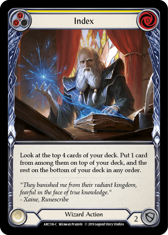 Index — Arcane Rising Flesh and Blood card by Wirawan Pranoto