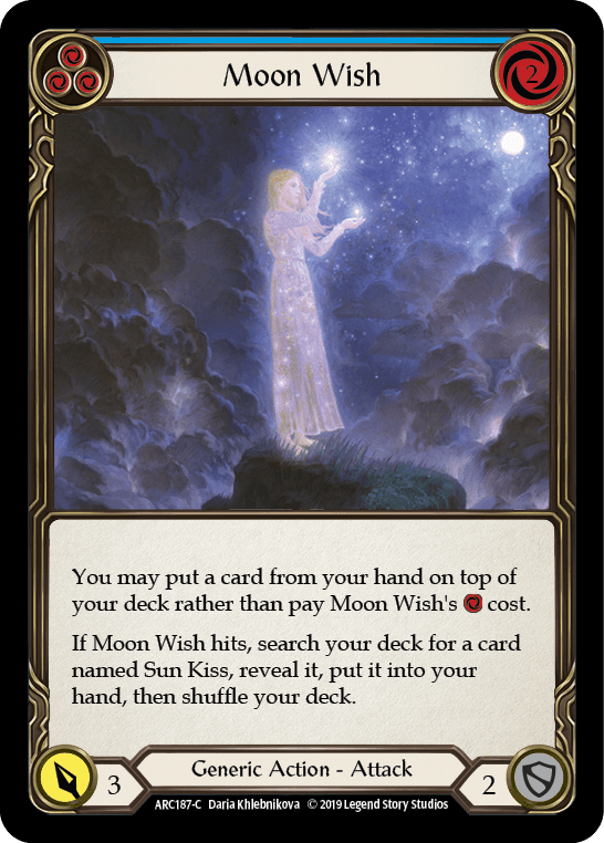 Moon Wish — Arcane Rising Flesh and Blood card by Daria Khlebnikova