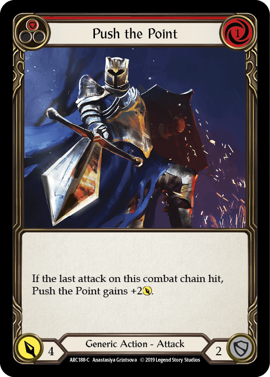Push the Point — Arcane Rising Flesh and Blood card by Anastasiya Grintsova