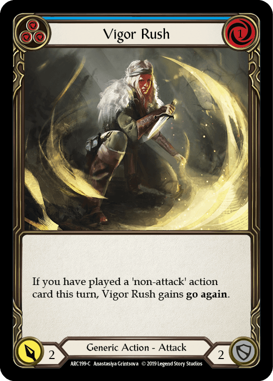 Vigor Rush — Arcane Rising Flesh and Blood card by Anastasiya Grintsova