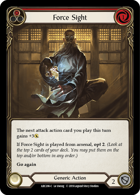 Force Sight — Arcane Rising Flesh and Blood card by Le Vuong