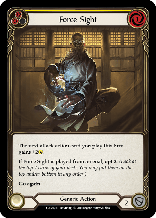 Force Sight — Arcane Rising Flesh and Blood card by Le Vuong