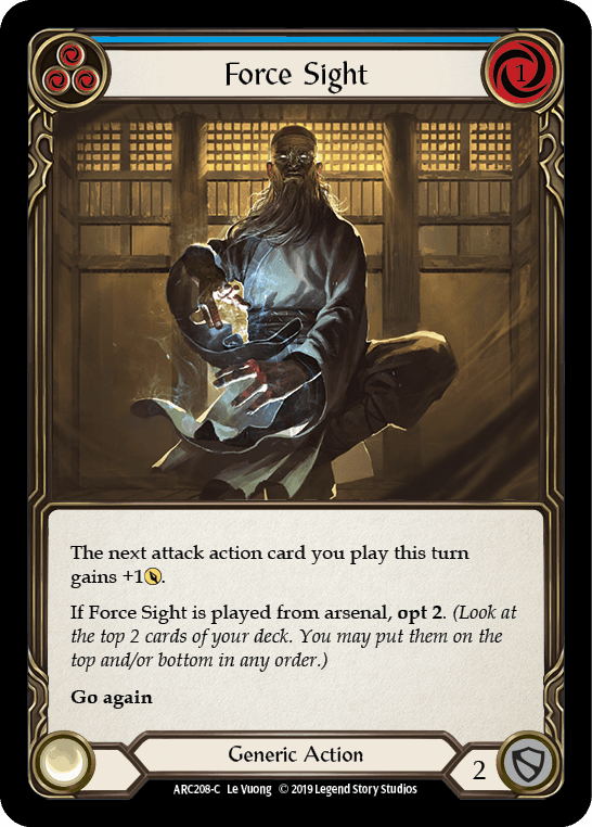 Force Sight — Arcane Rising Flesh and Blood card by Le Vuong