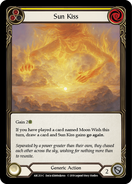 Sun Kiss — Arcane Rising Flesh and Blood card by Daria Khlebnikova