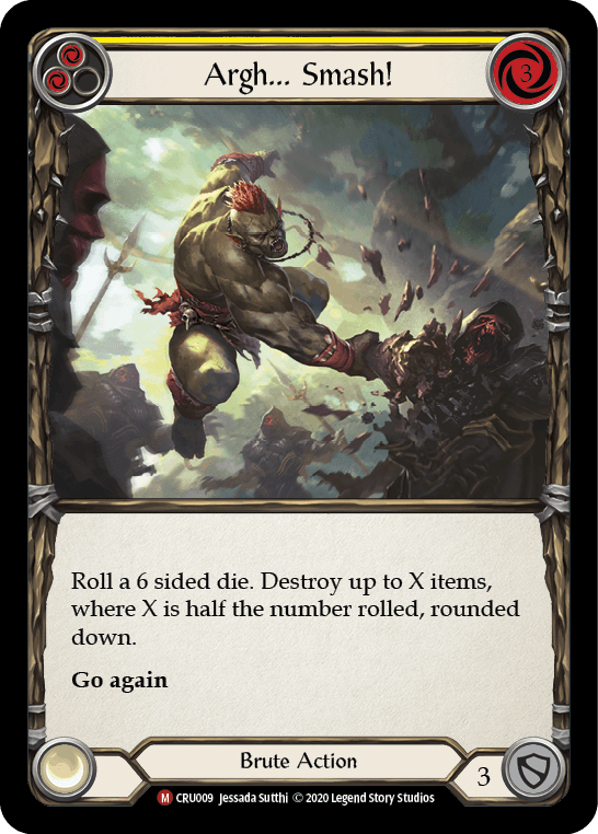 Argh... Smash! — Crucible of War Flesh and Blood card by Jessada Sutthi