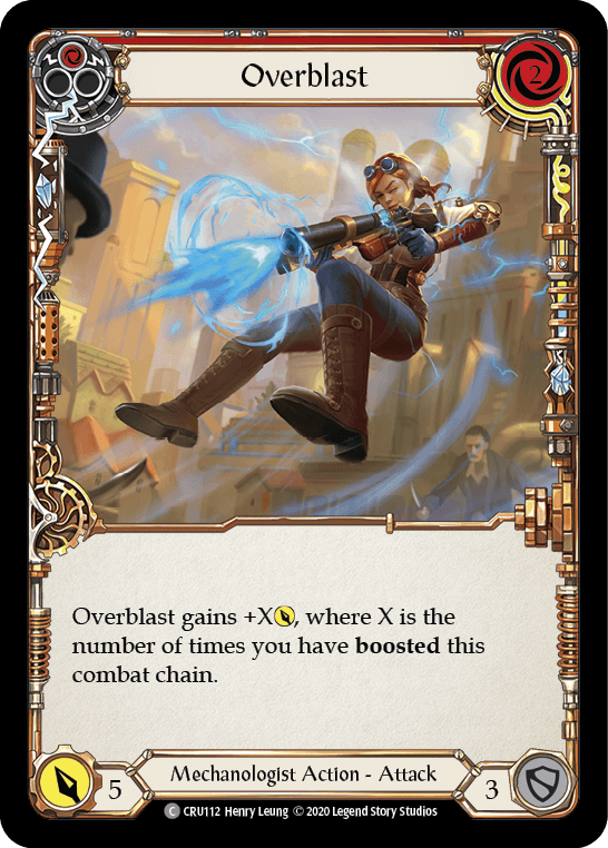 Overblast (Red) — Crucible of War Flesh and Blood card by Henry Leung
