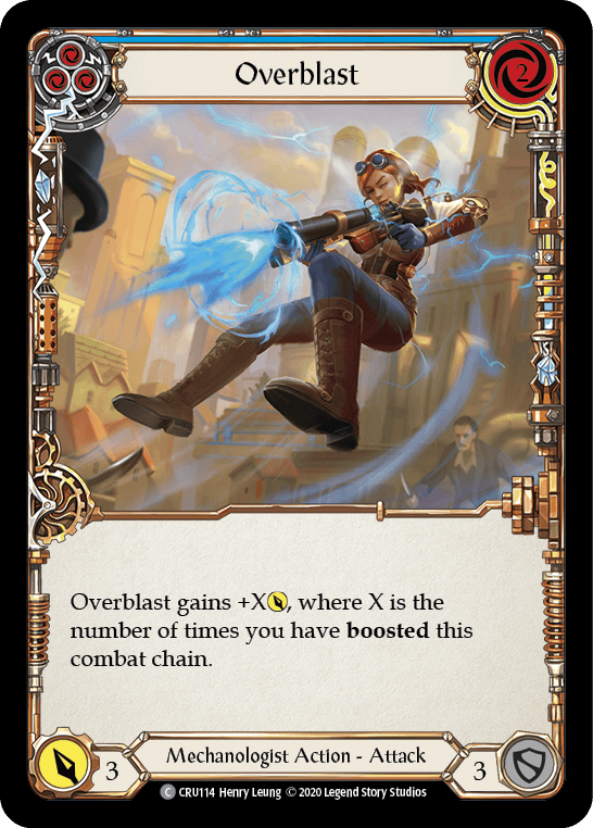 Overblast (Blue) — Crucible of War Flesh and Blood card by Henry Leung