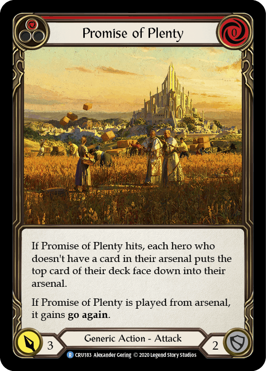 Promise of Plenty (Red) — Crucible of War Flesh and Blood card by Alexander Gering