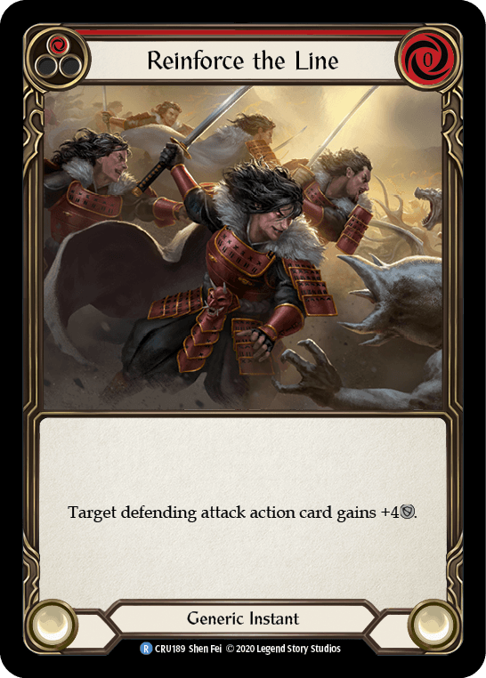 Reinforce the Line (Red) — Crucible of War Flesh and Blood card by Shen Fei