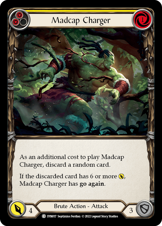 Madcap Charger (Yellow) — Dynasty Flesh and Blood card by Septimius Ferdian