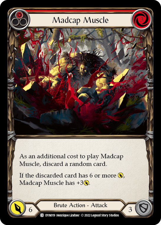 Madcap Muscle (Red) — Dynasty Flesh and Blood card by Henrique Lindner