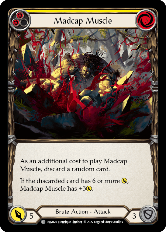 Madcap Muscle (Yellow) — Dynasty Flesh and Blood card by Henrique Lindner