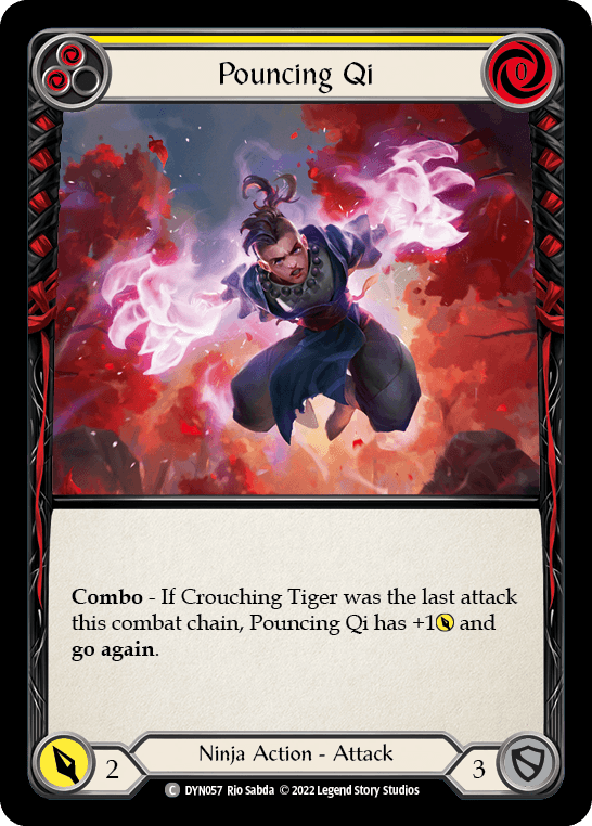 Pouncing Qi (Yellow) — Dynasty Flesh and Blood card by Rio Sabda