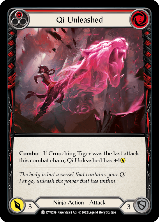 Qi Unleashed (Red) — Dynasty Flesh and Blood card by Narendra B Adi