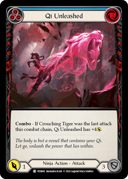 Qi Unleashed (Blue) — Dynasty Flesh and Blood card by Narendra B Adi