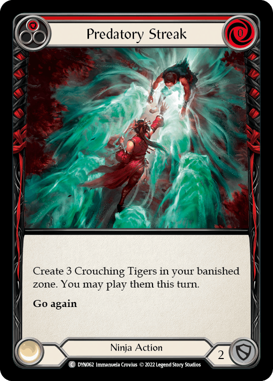 Predatory Streak (Red) — Dynasty Flesh and Blood card by Immanuela Crovius