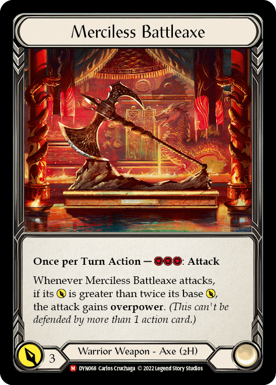 Merciless Battleaxe (Marvel) — Dynasty Flesh and Blood card by Carlos Cruchaga