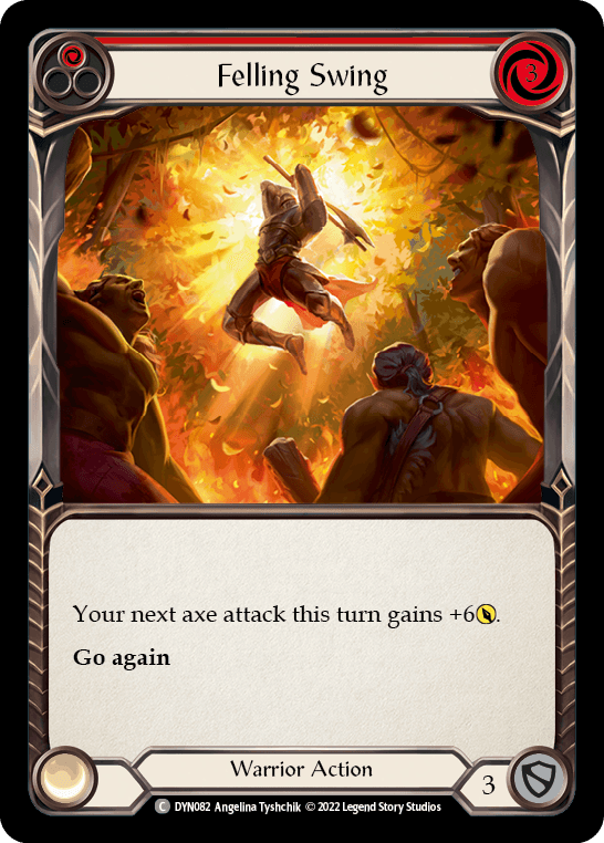 Felling Swing (Red) — Dynasty Flesh and Blood card by Angelina Tyshchik