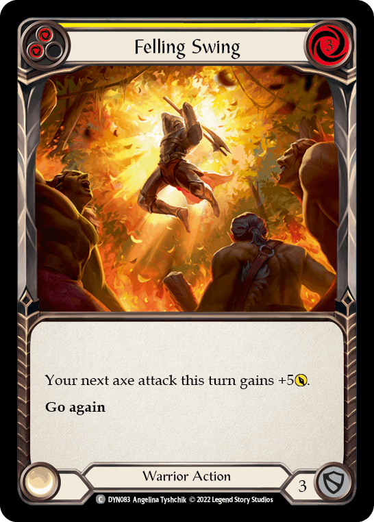 Felling Swing (Yellow) — Dynasty Flesh and Blood card by Angelina Tyshchik