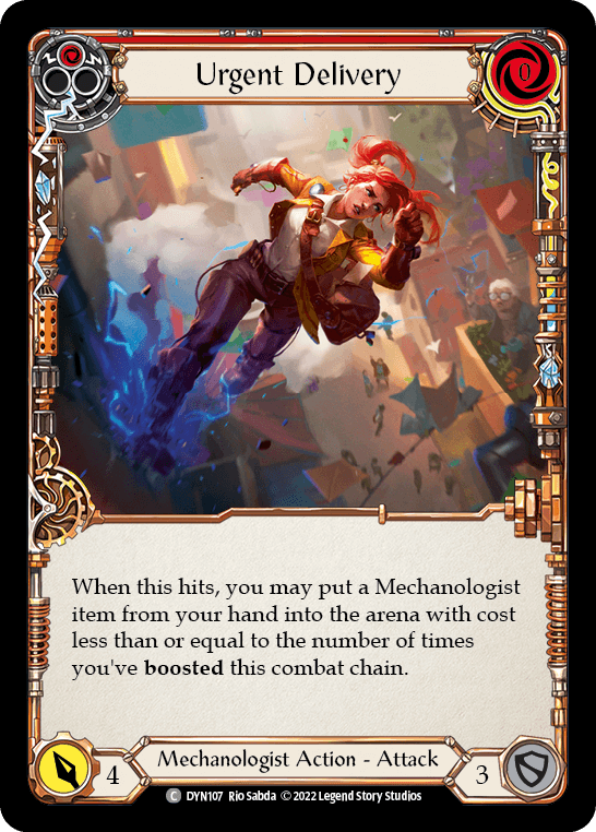 Urgent Delivery (Red) — Dynasty Flesh and Blood card by Rio Sabda