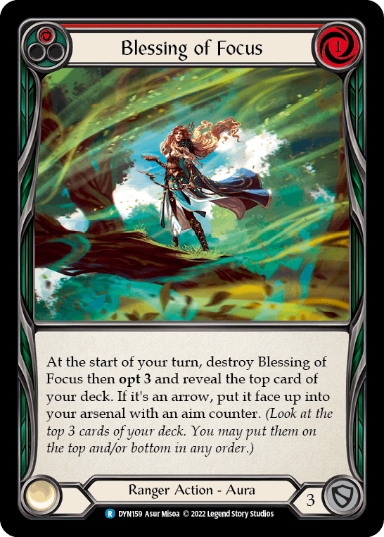 Blessing of Focus (Red) — Dynasty Flesh and Blood card by Asur Misoa