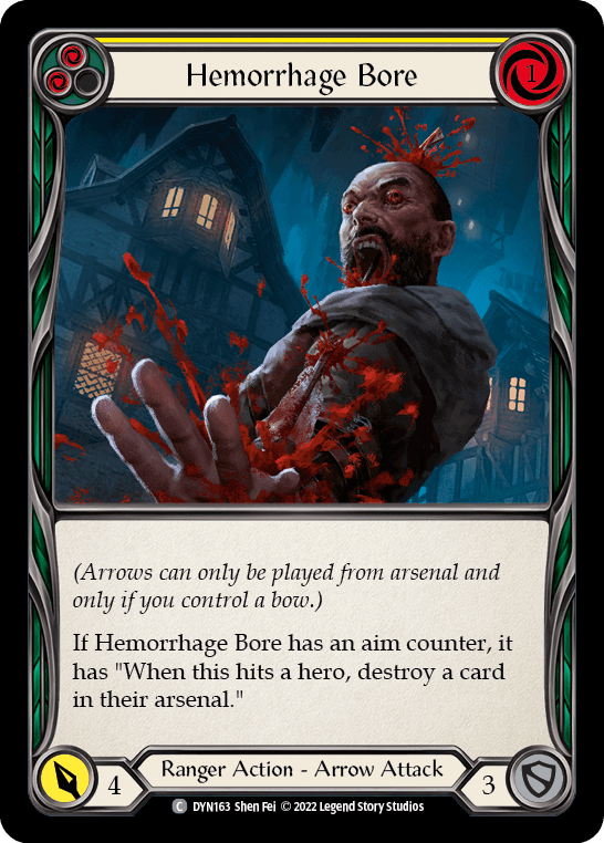 Hemorrhage Bore (Yellow) — Dynasty Flesh and Blood card by Shen Fei