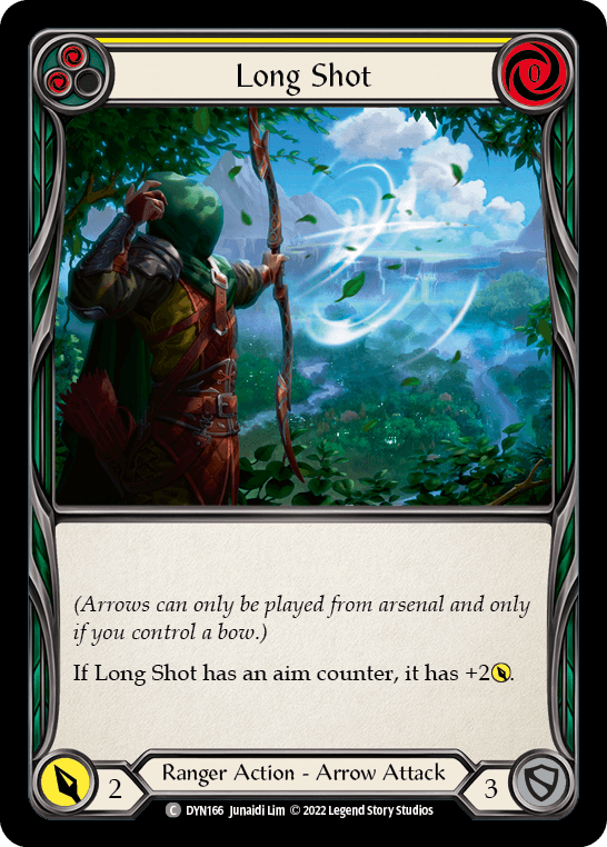 Long Shot (Yellow) — Dynasty Flesh and Blood card by Junaidi Lim