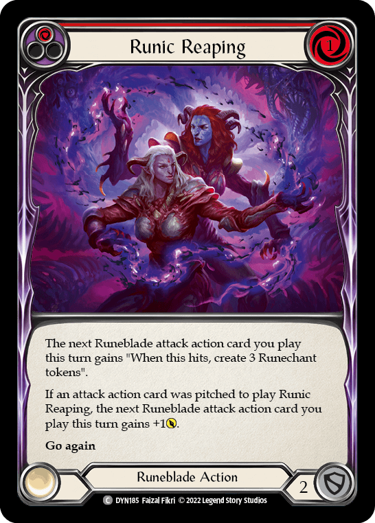 Runic Reaping (Red) — Dynasty Flesh and Blood card by Faizal Fikri