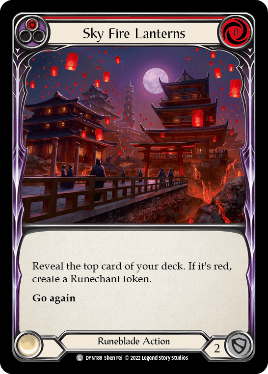 Sky Fire Lanterns (Red) — Dynasty Flesh and Blood card by Shen Fei