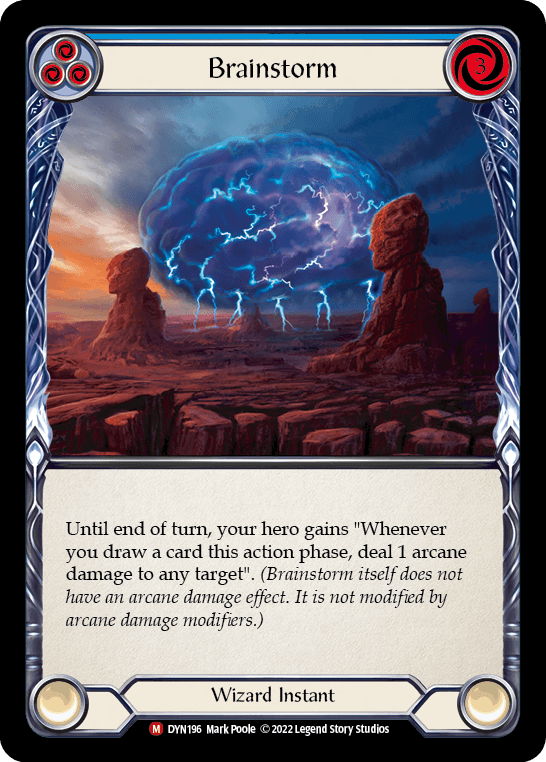 Brainstorm — Dynasty Flesh and Blood card by Mark Poole