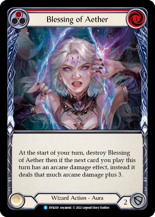 Blessing of Aether (Red) — Dynasty Flesh and Blood card by soyameii