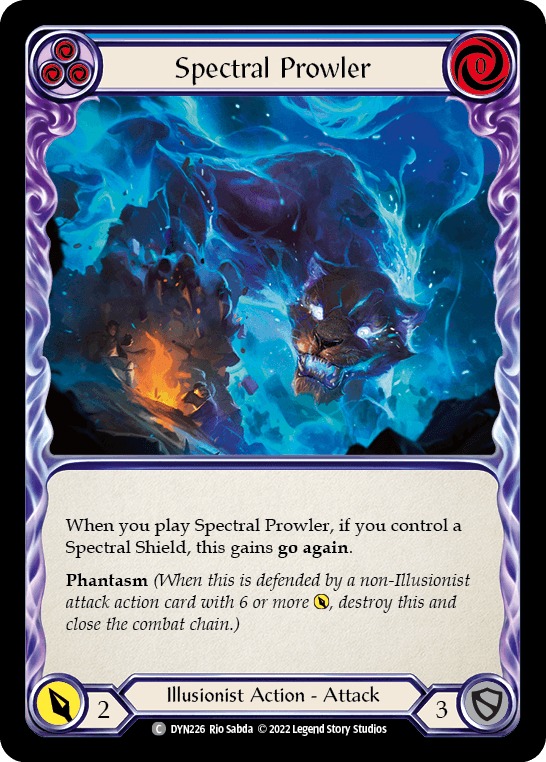 Spectral Prowler (Blue) — Dynasty Flesh and Blood card by Rio Sabda