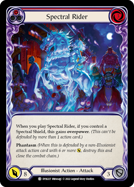 Spectral Rider (Red) — Dynasty Flesh and Blood card by BWusagi