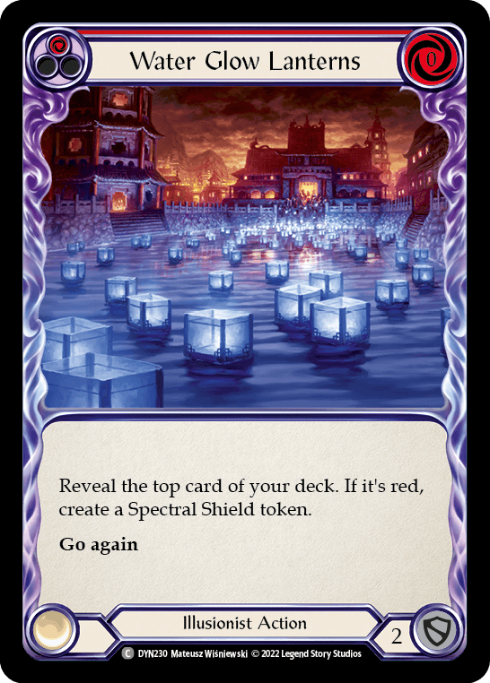 Water Glow Lanterns (Red) — Dynasty Flesh and Blood card by Mateusz Wiśniewski