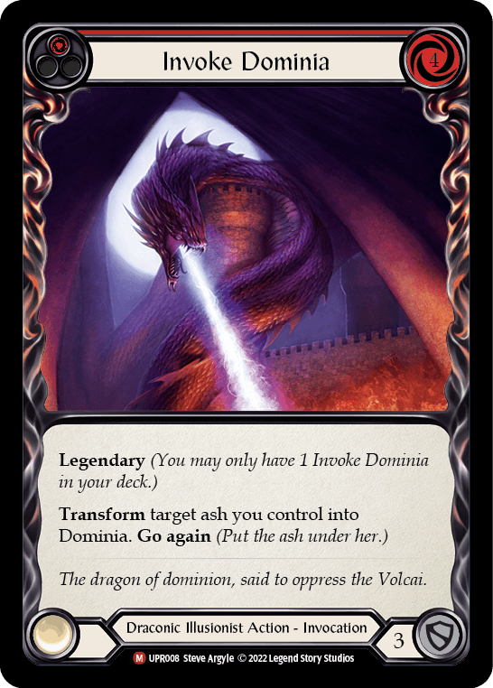Invoke Dominia — UPR Flesh and Blood card by Steve Argyle