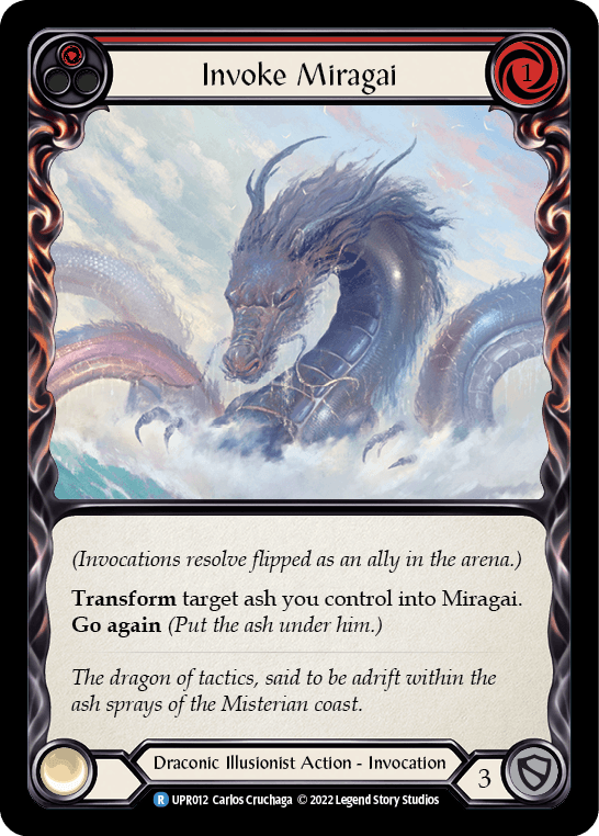 Invoke Miragai — UPR Flesh and Blood card by Carlos Cruchaga