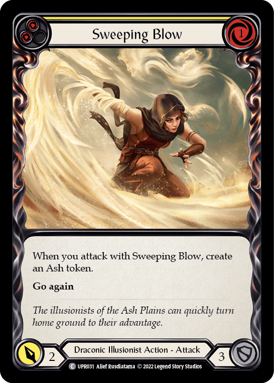 Sweeping Blow (Yellow) — Uprising Flesh and Blood card by Alief Rusdiatama