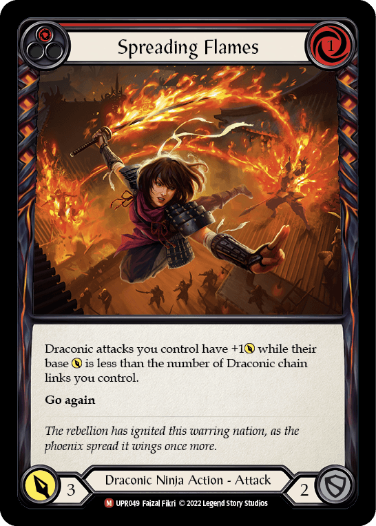 Spreading Flames — Uprising Flesh and Blood card by Faizal Fikri