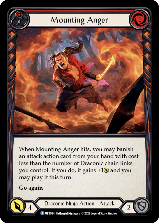 Mounting Anger (Red) — Uprising Flesh and Blood card by Nathaniel Himawan
