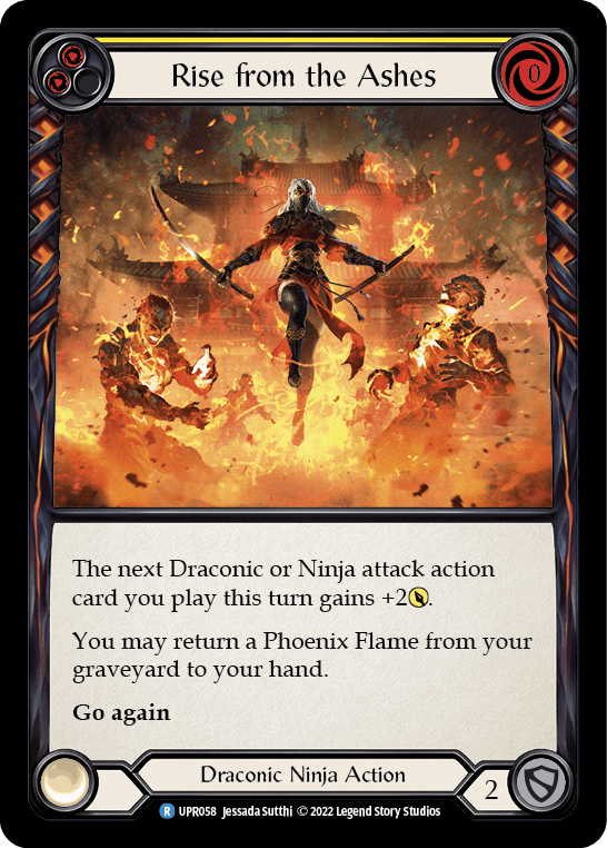 Rise from the Ashes (Yellow) — Uprising Flesh and Blood card by Jessada Sutthi