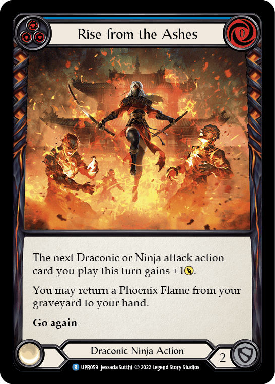 Rise from the Ashes (Blue) — Uprising Flesh and Blood card by Jessada Sutthi