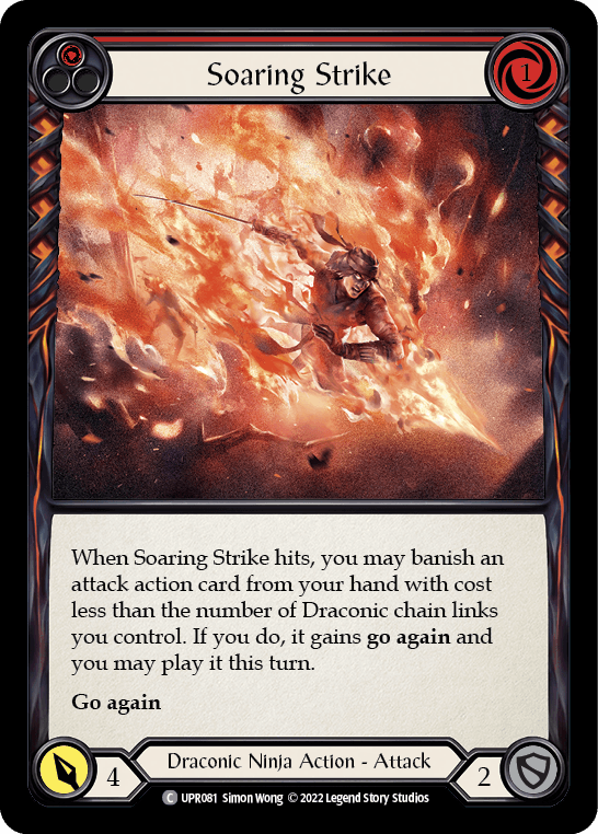 Soaring Strike (Red) — Uprising Flesh and Blood card by Simon Wong