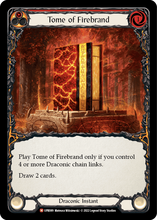Tome of Firebrand — Uprising Flesh and Blood card by Mateusz Wiśniewski