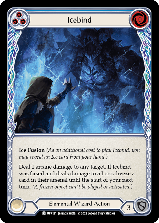 Icebind (Blue) — Uprising Flesh and Blood card by Jessada Sutthi