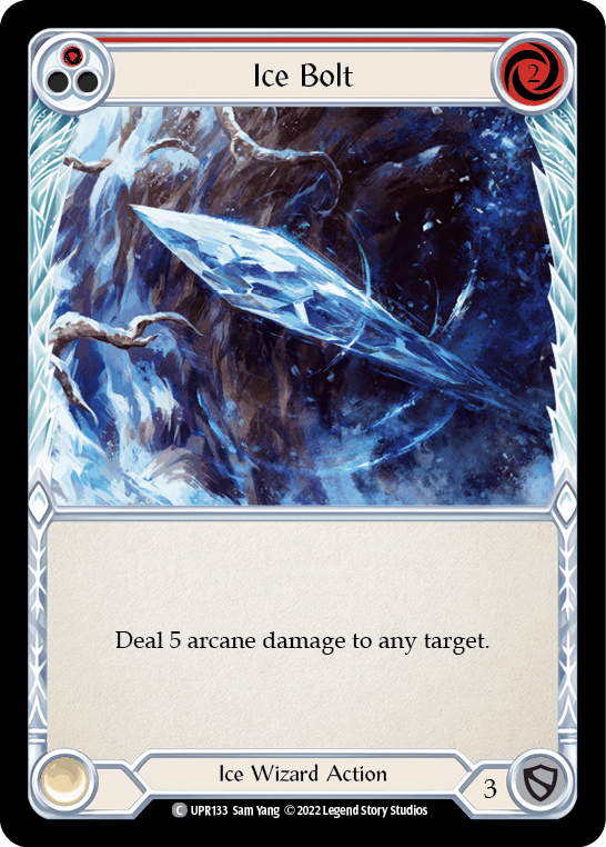 Ice Bolt (Red) — Uprising Flesh and Blood card by Sam Yang