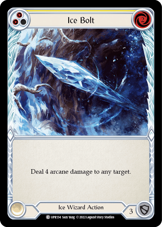 Ice Bolt (Yellow) — Uprising Flesh and Blood card by Sam Yang