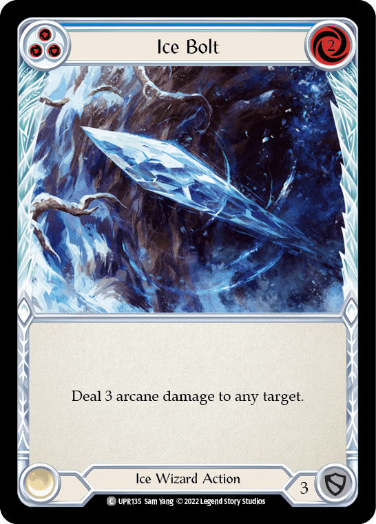 Ice Bolt (Blue) — Uprising Flesh and Blood card by Sam Yang