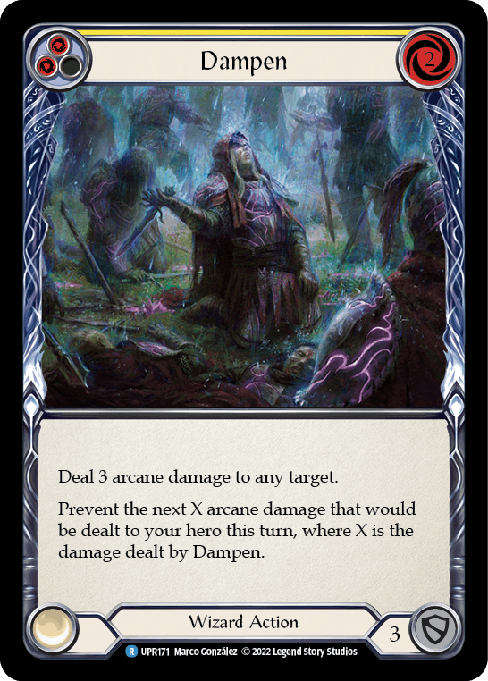 Dampen (Yellow) — Uprising Flesh and Blood card by Marco González