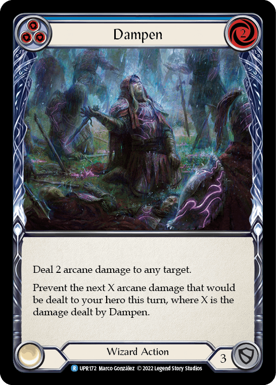 Dampen (Blue) — Uprising Flesh and Blood card by Marco González