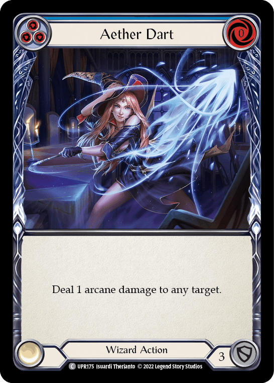 Aether Dart (Blue) — Uprising Flesh and Blood card by Isualdi Therlanto